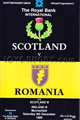 Scotland v Romania 1989 rugby  Programme