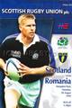 Scotland v Romania 1999 rugby  Programme