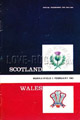 Scotland v Wales 1963 rugby  Programmes