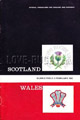 Scotland v Wales 1967 rugby  Programmes