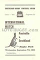 Southland v Australia 1955 rugby  Programme
