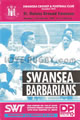 Swansea v Barbarians 1989 rugby  Programme