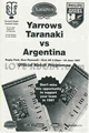 Taranaki v Argentina 1997 rugby  Programme