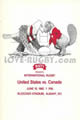 USA v Canada 1982 rugby  Programme