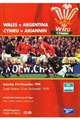 Wales v Argentina 1998 rugby  Programme