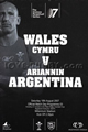 Wales v Argentina 2007 rugby  Programmes