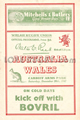 Wales v Australia 1947 rugby  Programme