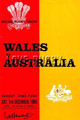 Wales Australia 1966 memorabilia