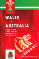 Wales v Australia 1992 rugby  Programmes