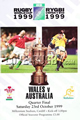 Wales v Australia 1999 rugby  Programme