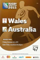 Wales v Australia 2011 rugby  Programme
