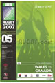 Wales v Canada 2007 rugby  Programmes