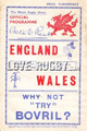 Wales v England 1938 rugby  Programmes
