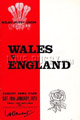 Wales v England 1971 rugby  Programmes