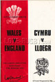 Wales v England 1979 rugby  Programme