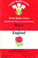 Wales v England 1983 rugby  Programmes