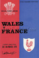 Wales v France 1976 rugby  Programme