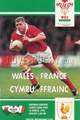 Wales v France 1996 rugby  Programme