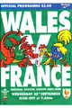 Wales v France 1996 rugby  Programmes