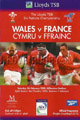 Wales v France 2000 rugby  Programme