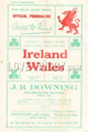 Wales v Ireland 1928 rugby  Programme
