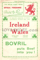 Wales v Ireland 1934 rugby  Programme