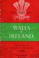 Wales v Ireland 1955 rugby  Programmes