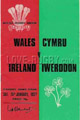 Wales v Ireland 1977 rugby  Programme