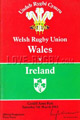 Wales v Ireland 1983 rugby  Programme