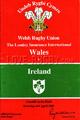 Wales v Ireland 1987 rugby  Programme