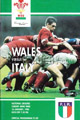 Wales v Italy 1996 rugby  Programme