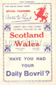 Wales v Scotland 1935 rugby  Programmes