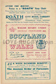 Wales v Scotland 1952 rugby  Programmes