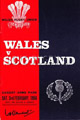 Wales v Scotland 1968 rugby  Programme