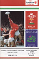 Wales v Scotland 1994 rugby  Programmes